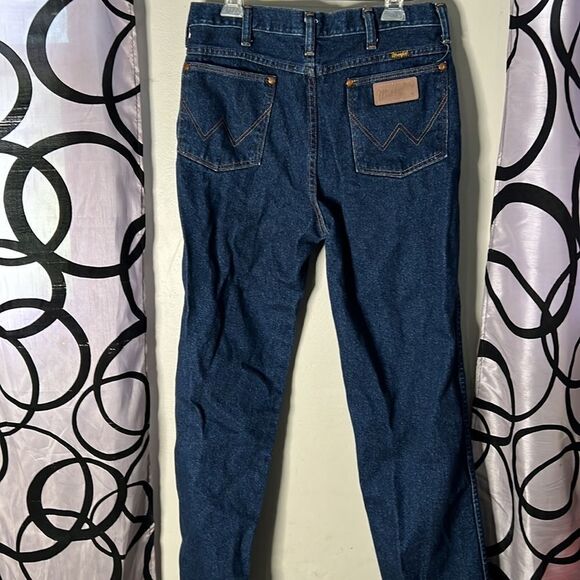 Vintage Wrangler Jeans Mens 33x32 Blue 936DEN Cowboy Slim Denim Rodeo Tag 35x32 - Picture 8 of 13